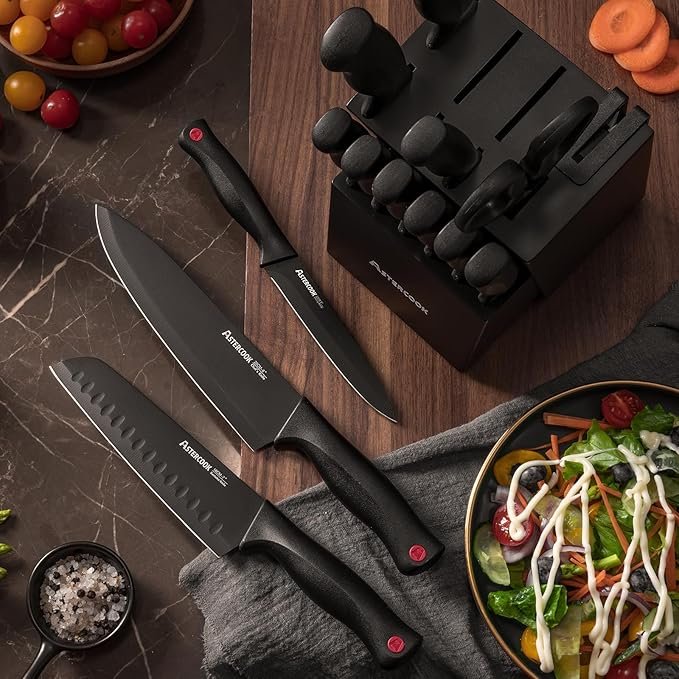 Astercook Knife Set for Kitchen with Block (Copy) - Image 4