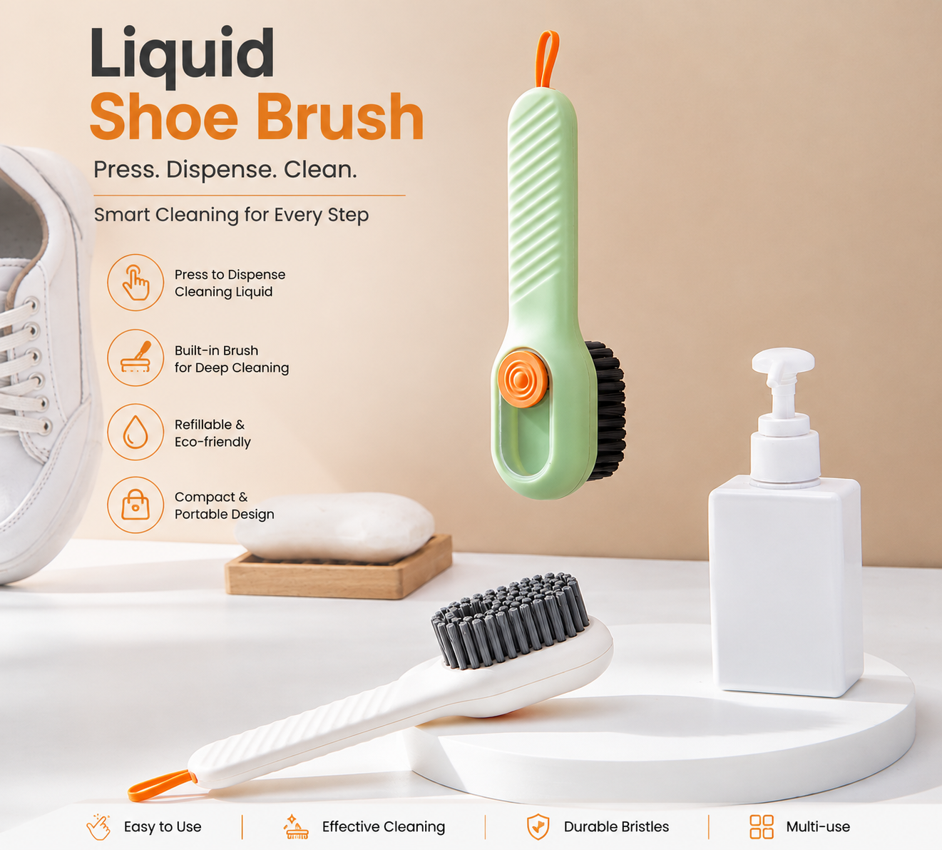 3-in-1 Liquid Cleaning Brush